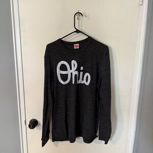 Homage Script Ohio Graphic Black Long Sleeve Tee